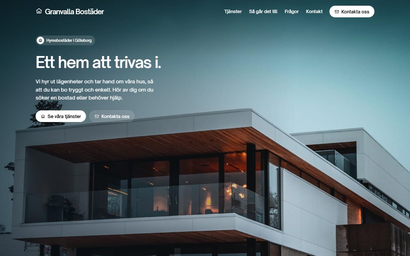 Granvalla Bostäder, ett designexempel, i en dator