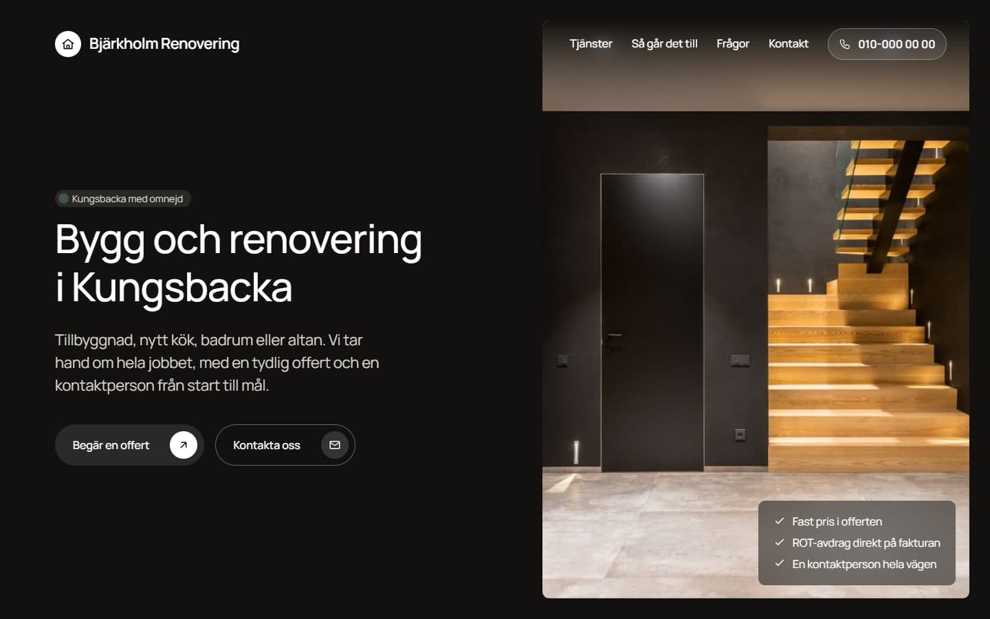 Bjärkholm Renovering, ett designexempel, i en dator